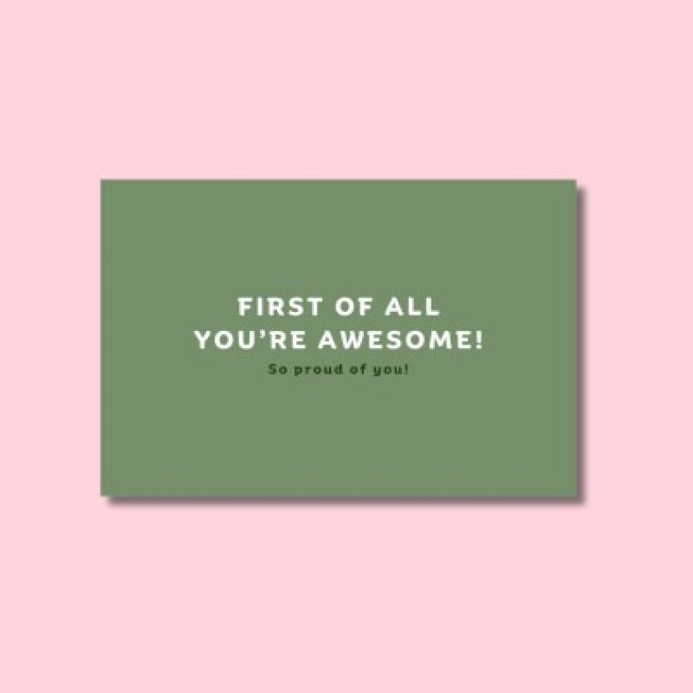 FIRST OF ALL YOU'RE AWESOME C2
