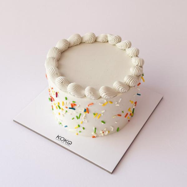Bento Sprinkle Covered Cake