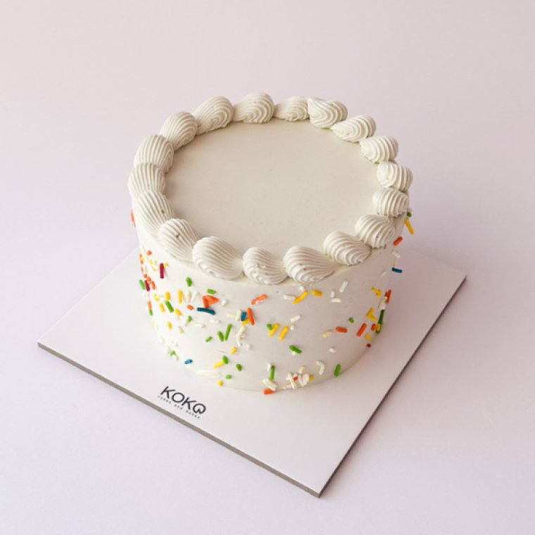 Bento Sprinkle Covered Cake