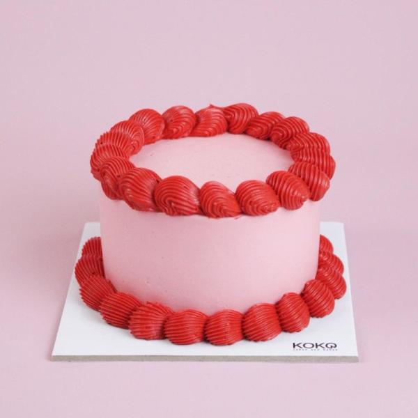Bento Red Pink Basic Cake