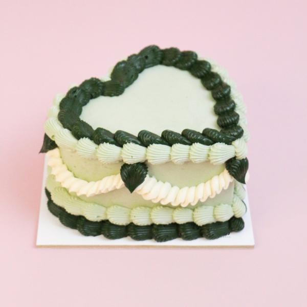 Bento Green Vintage Heart Shape