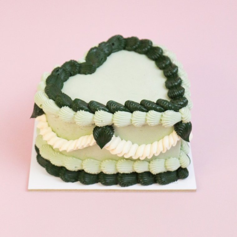 Bento Green Vintage Heart Shape