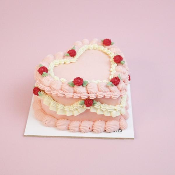 Bento Vintage Rose Heart Shape