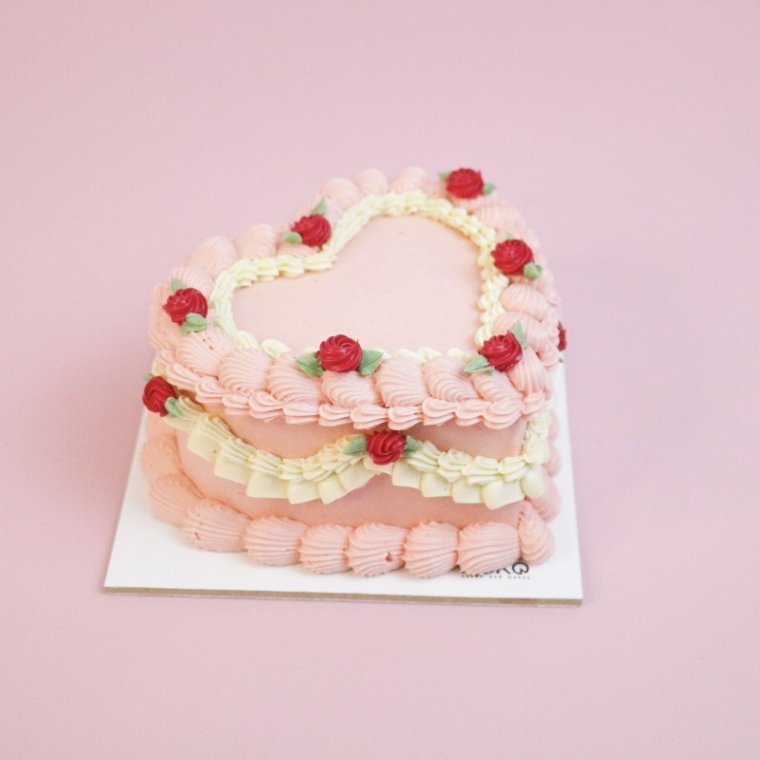 Bento Vintage Rose Heart Shape