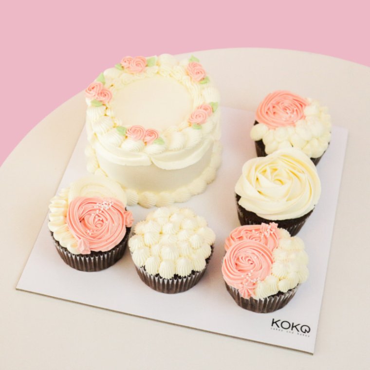 Pink Rose And White B-C