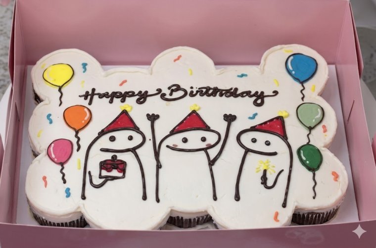 Stickman birthday cupcake set