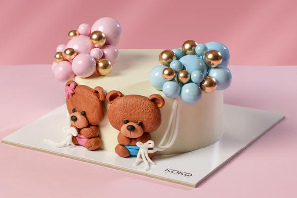 TEDDY’S BALLOON 1KG CAKE