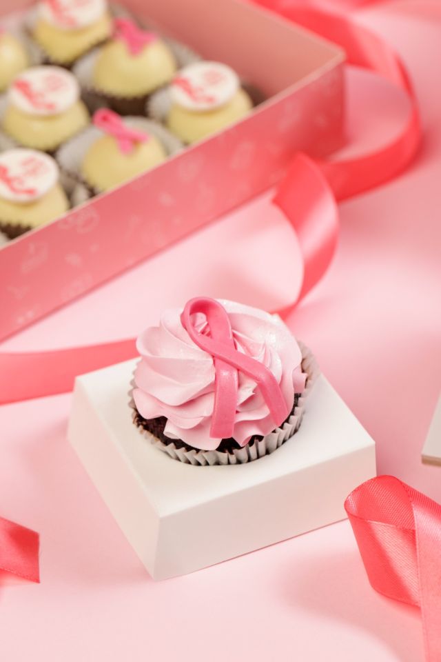 BREAST CANCER SYMBOL SINGLE CUPCAKE