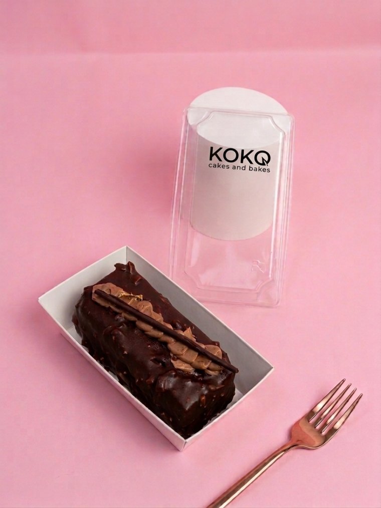 slice of rocher cake